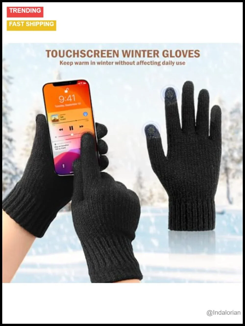 Winter Hat Beanie Scarf Gloves Set Unisex Neck Warmer Touch Screen